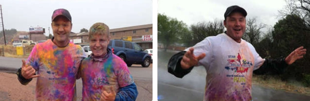 Anderson Dental Group participating in the Color Kraze 5K community event in Payson