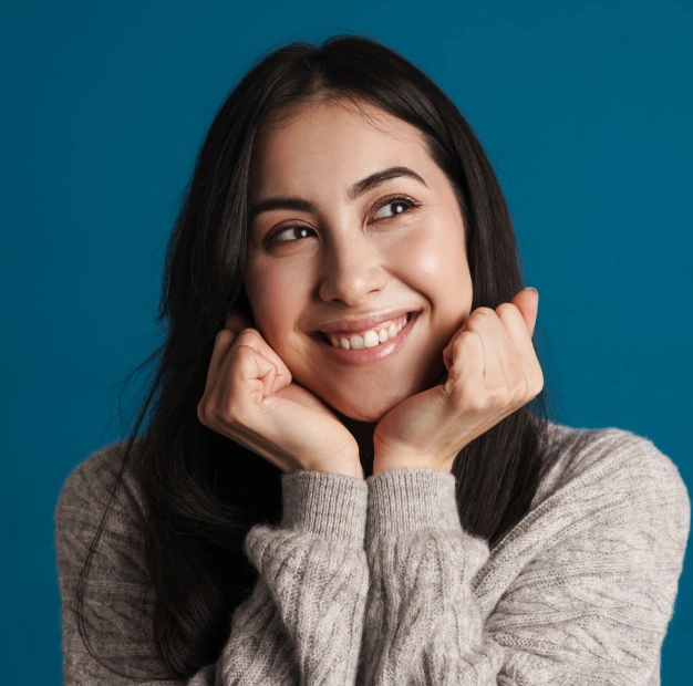 Woman smiling with healthy teeth and gums